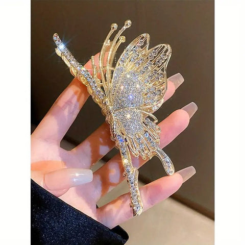 Gold Butterfly Metal Hair Clip