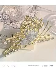 Gold Butterfly Metal Hair Clip