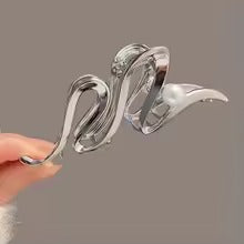 Elegant Gold/Silver Geometric Metal Hair Claw – Vintage Hair Clip for Women & Girls