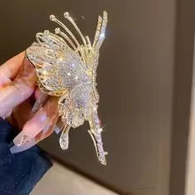 Gold Butterfly Metal Hair Clip