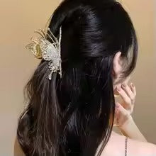 Gold Butterfly Metal Hair Clip