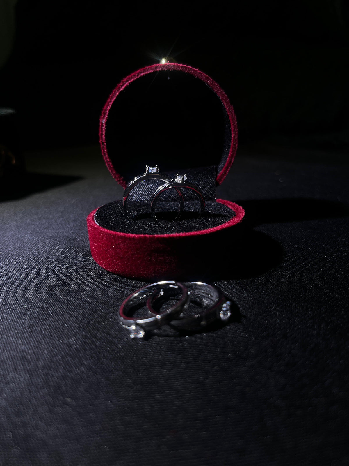 MOONLIT PETAL COUPLE RING + BOX PAC🎁📦